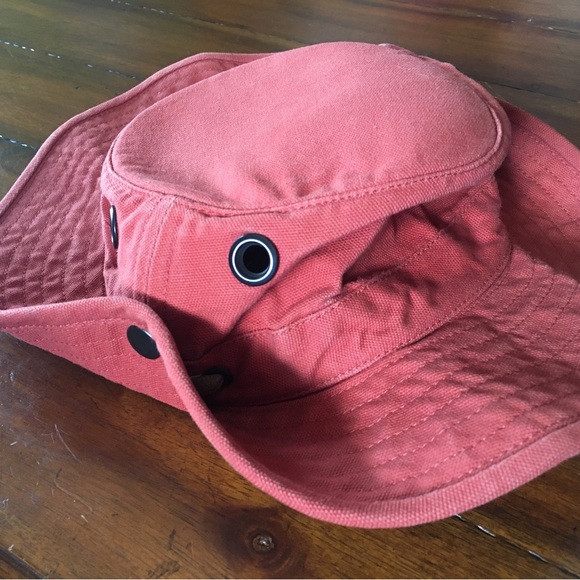 Tilley Endurables T3 Wanderer Hat Orange - 7 Canvas Tactical Bucket Pocket - Picture 4 of 7